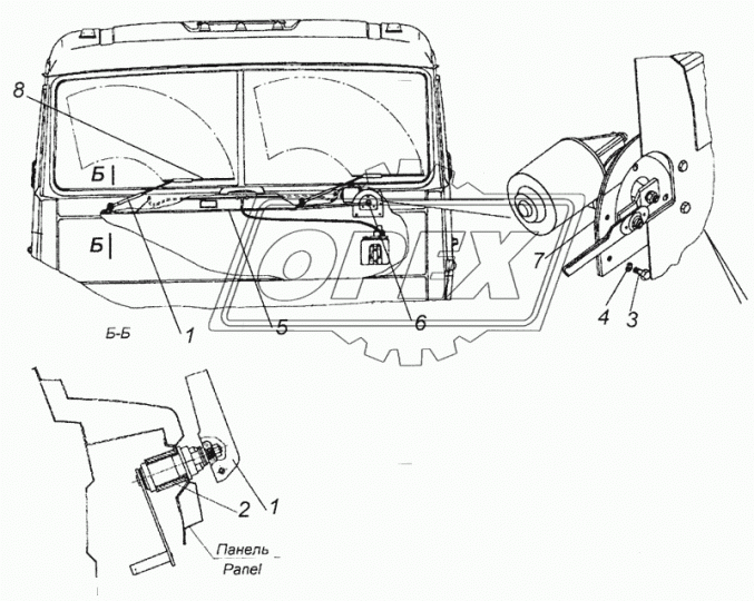 75.5205400 Щетка стеклоочистителя 500мм [20"] КАМАЗ,ГАЗ,ВАЗ,Hyundai, Газель(1шт) КАМАЗ